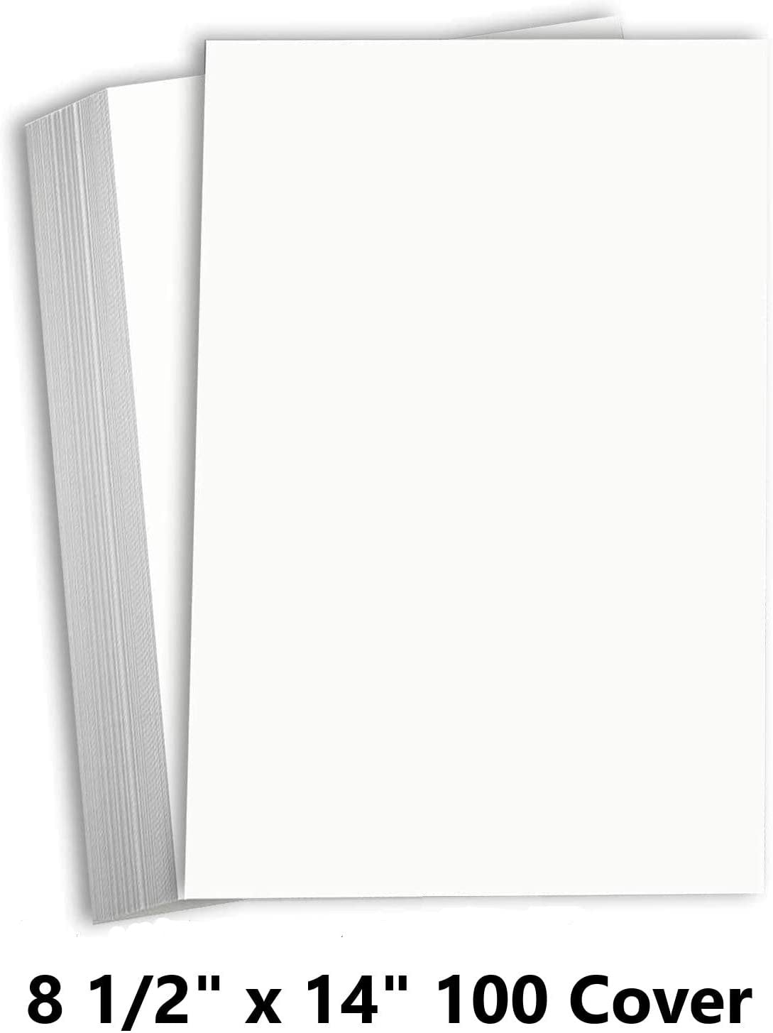 Hamilco Bright White Legal Cardstock Paper 8 1/2" x 14" Card Stock 100lb Cover 25 Pack