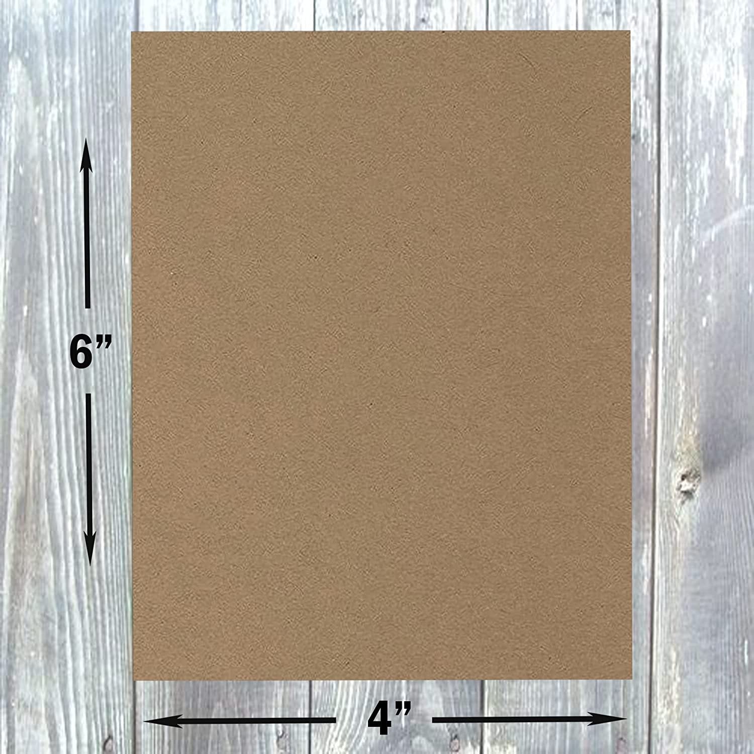 Hamilco Brown Colored Kraft Cardstock Paper - Flat 4 x 6" Heavy Weight 80 lb Cover Card Stock - 100 Pack… - Hamilco.com
