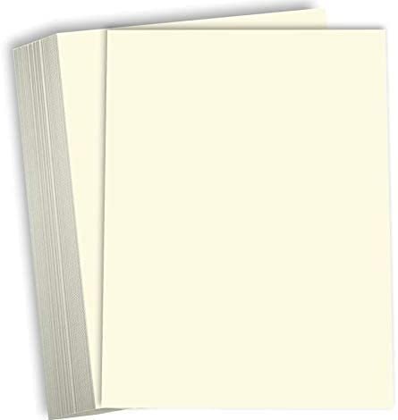 Hamilco Cream Colored Cardstock 8 x 10" Heavy Weight 80 lb Cover Card Stock for Printer - 50 Pack - Hamilco.com