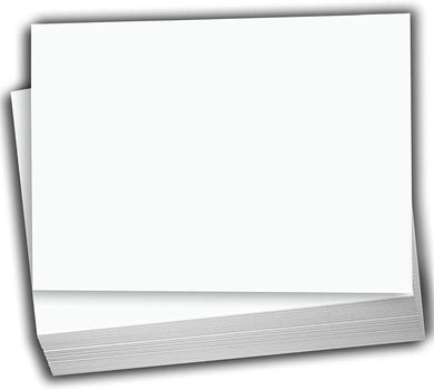 Hamilco White Cardstock Blank Index Flash Note & Post Cards - Flat 5 X 7