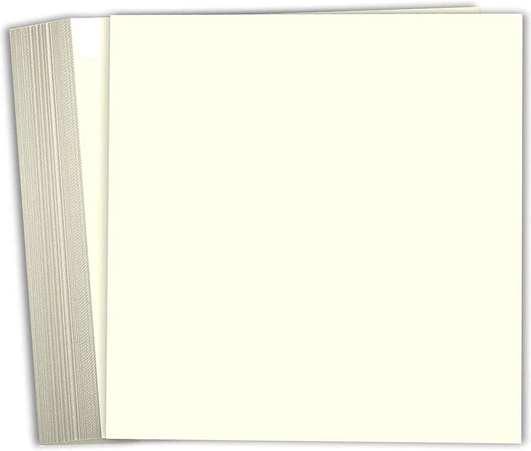 Hamilco 6x6 Cream White Scrapbook Cardstock Paper Heavyweight 100lb Cover Card Stock 100 Pack