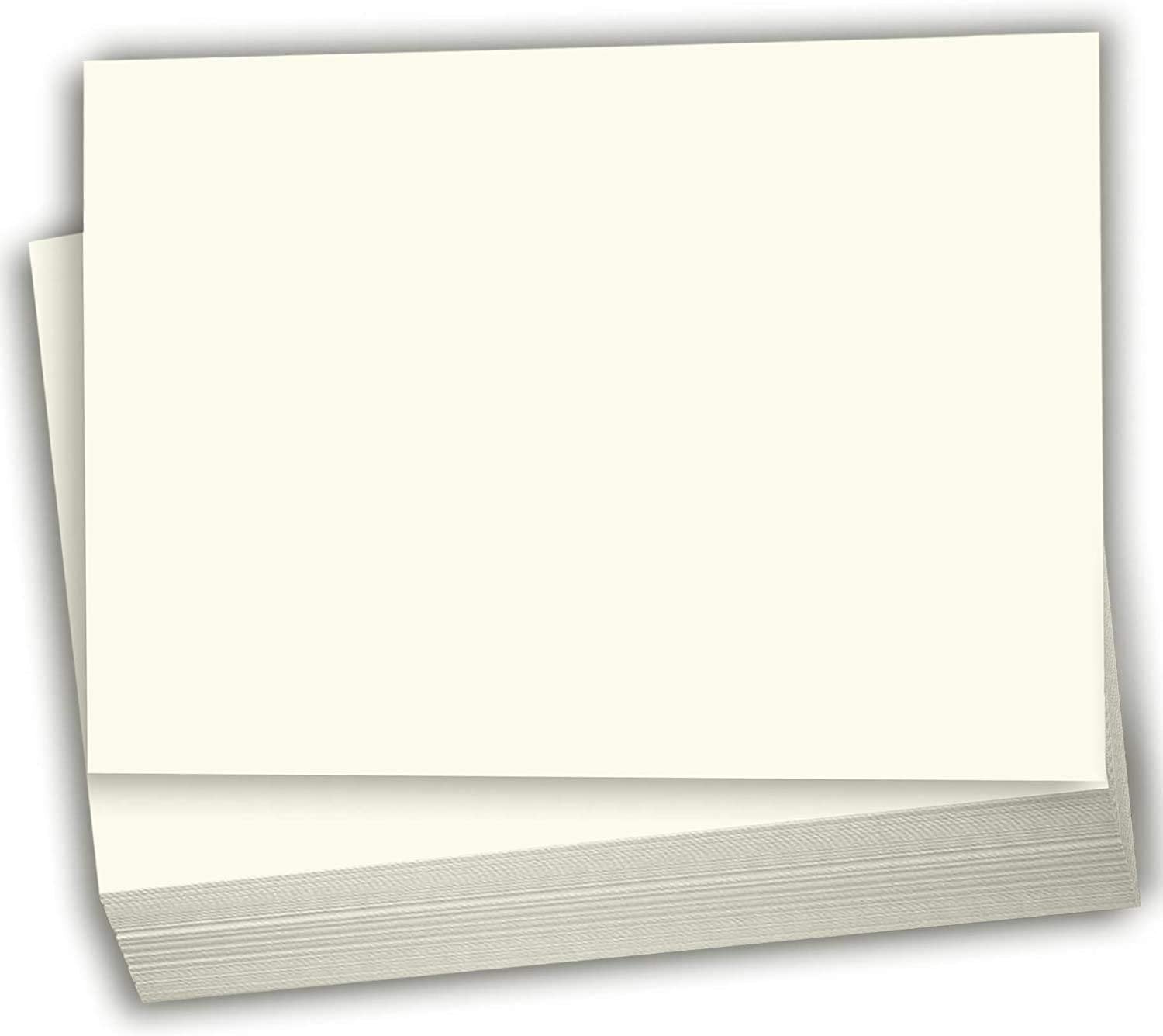 Hamilco Cream Cardstock Paper Blank Index Flash Note & Post Cards - Flat 4.5" x 6.25" A6 Card 80 lb Card Stock for Printer - 100 Pack - Hamilco.com