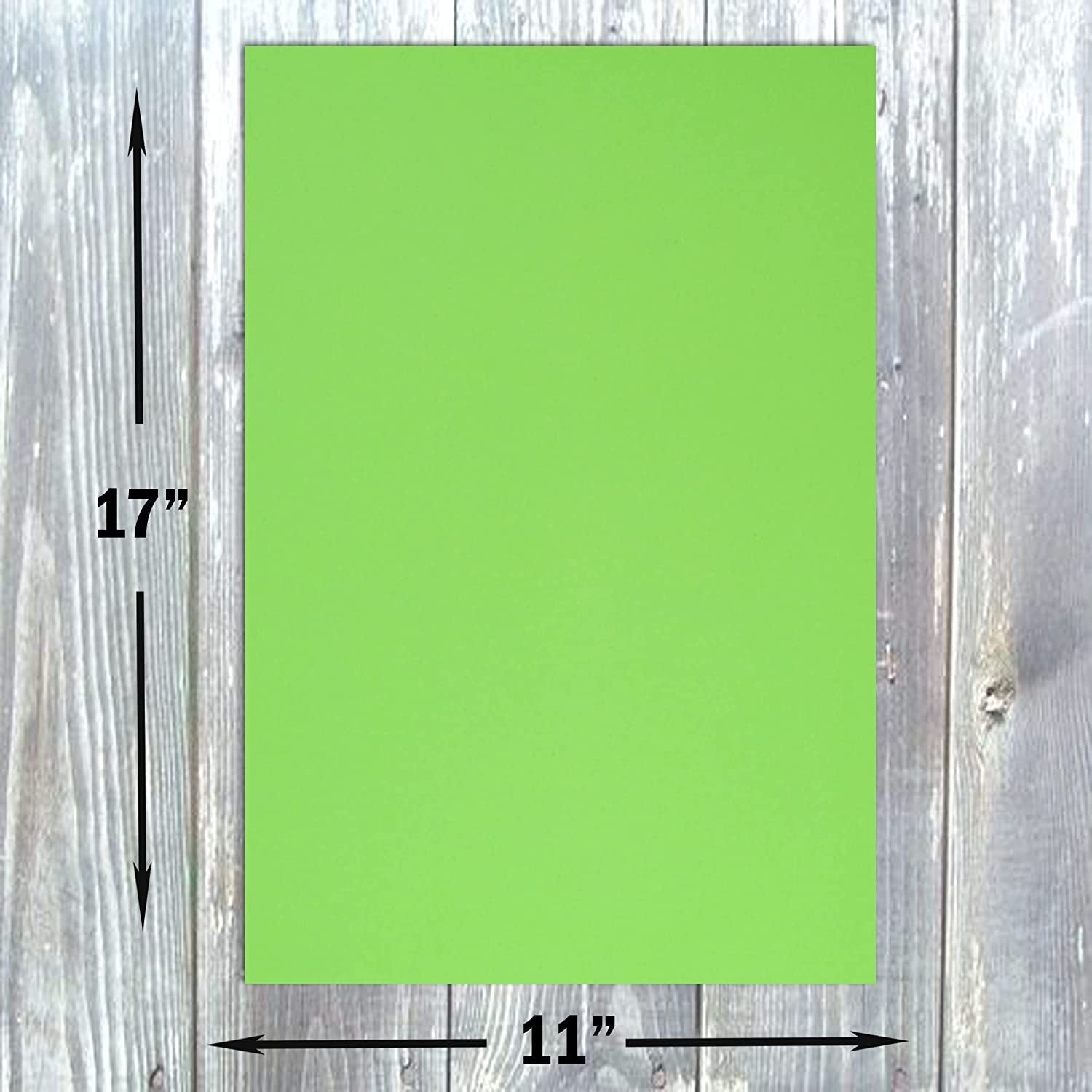 Hamilco Colored Cardstock Paper 11" x 17" Green Apple Color Card Stock Paper 50 Pack - Hamilco.com