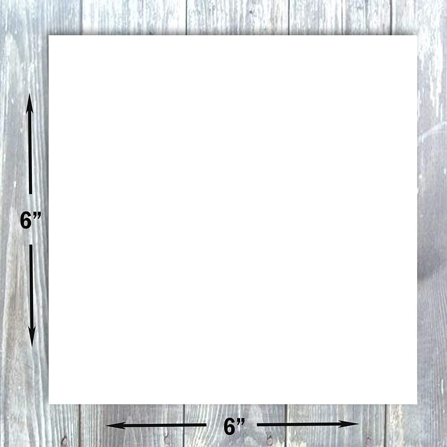 Hamilco 6x6" White Scrapbook Cardstock Paper Heavyweight 100lb Cover Card Stock 100 Pack - Hamilco.com
