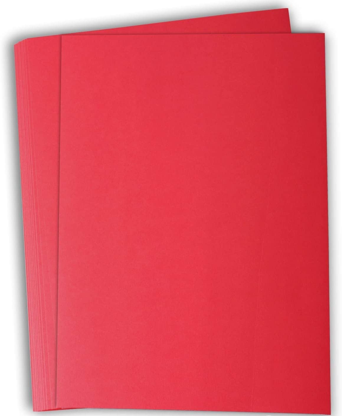 Hamilco Colored Cardstock Scrapbook Paper 8.5" x 11" Punch Red Color Card Stock Paper 50 Pack - Hamilco.com