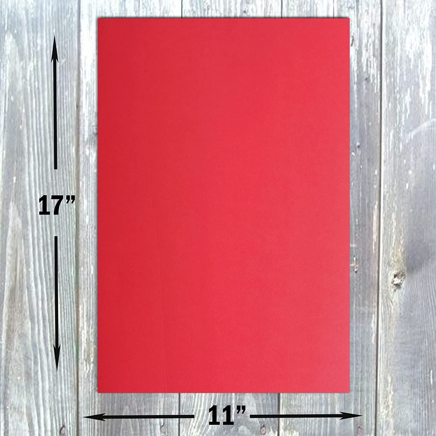 Hamilco Colored Cardstock Paper 11" x 17" Punch Red Color Card Stock Paper 50 Pack - Hamilco.com