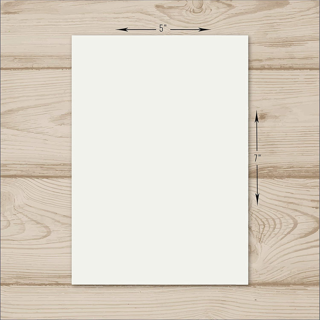 Hamilco White Cardstock Thick Paper - Blank Index Flash Note & Post Cards - Greeting Invitations Stationery 5 x 7 Heavy Weight 80 lb Card Stock for