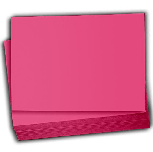 Hamilco Colored Scrapbook Cardstock Paper 5x7 Card Stock Paper 65 lb Cover 100 Pack (Fuchsia Pink) - Hamilco.com