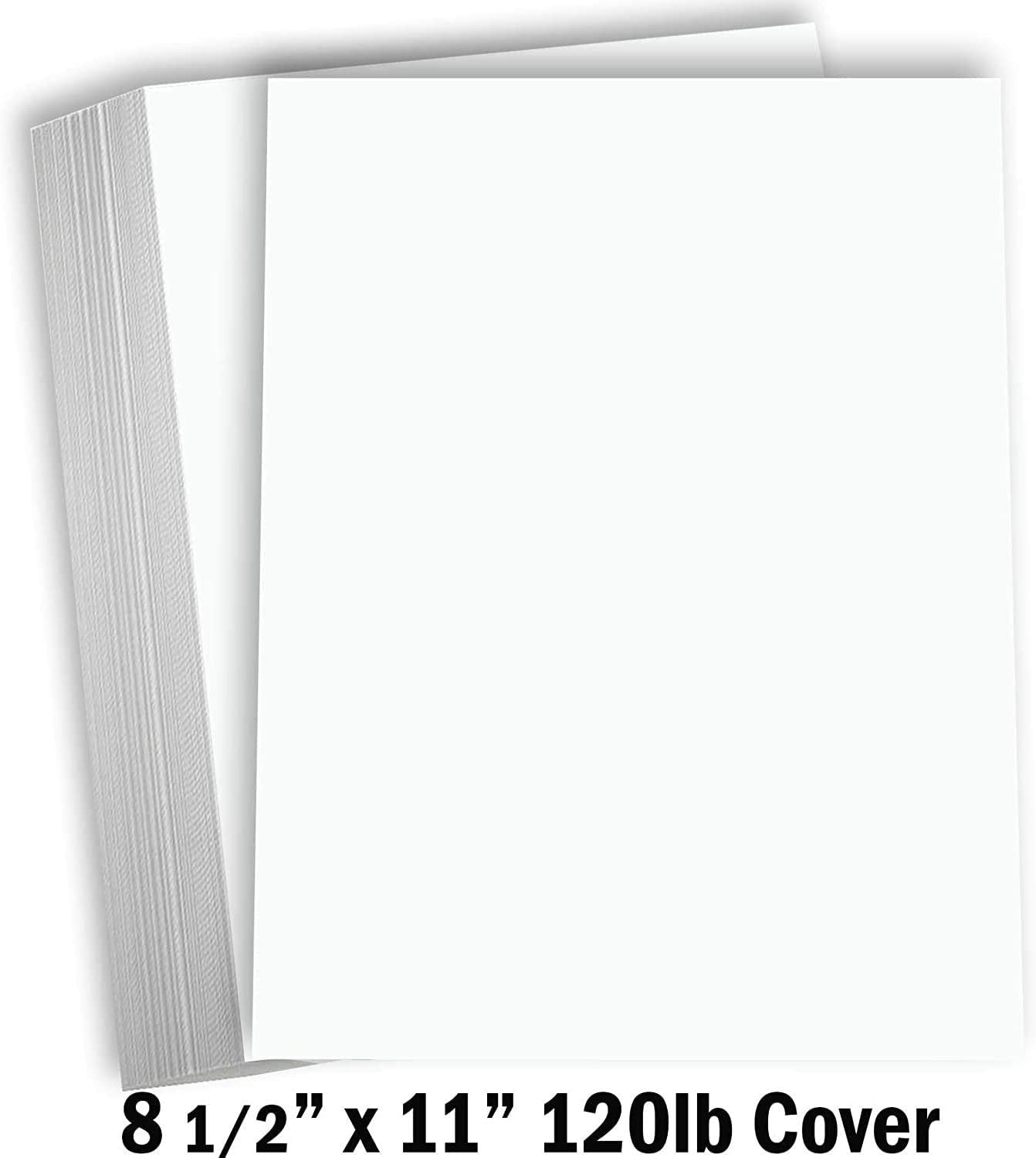 Hamilco White Cardstock Thick Paper 8 1/2 x 11" Heavy Weight 120 lb Cover Card Stock - 50 Pack - Hamilco.com