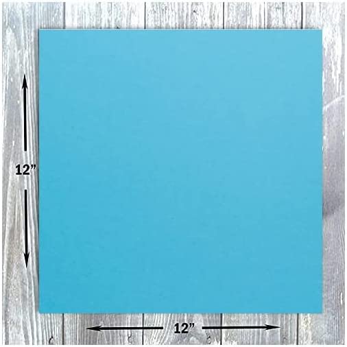 Hamilco Colored Scrapbook Cardstock Paper 12x12 Card Stock Paper 65 lb Cover 25 Pack (Electric Blue) - Hamilco.com