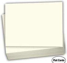 Hamilco Blank Index Cards 5 x 8 Card Stock 100lb Cover Cream Cardstock Paper - 100 Pack