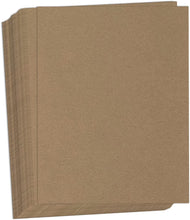 Hamilco Brown Kraft Cardstock Scrapbook Paper 8.5x11" Thick Blank Card Stock Heavy Weight 100 lb Cover - 50 Pack