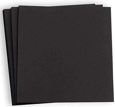 Hamilco Black Colored Cardstock Scrapbook Paper 12x12 Heavy Weight 80 lb Cover Card Stock - for Craft Calligraphy or Chalkboard Papers for Printer - 25 Pack
