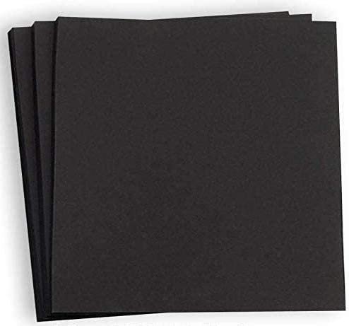 Hamilco Black Colored Cardstock Scrapbook Paper 12x12 Heavy Weight 80 lb  Cover Card Stock - for Craft Calligraphy or Chalkboard Papers for Printer 