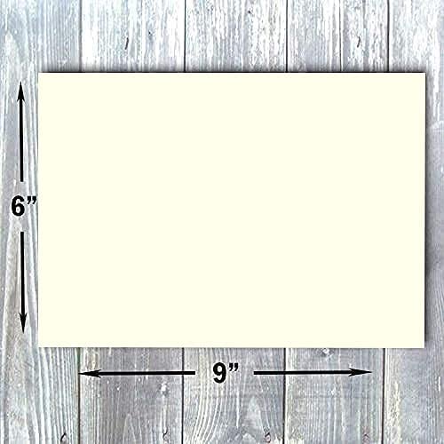 Hamilco Cream White Cardstock Paper 6x9 Blank Index Cards Card Stock 80lb Cover 100 Pack - Hamilco.com