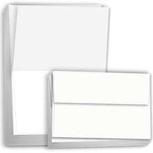 Hamilco Card Stock Folded Blank Cards with Envelopes 5 1/2 x 8 1/2" - Scored White Cardstock Paper 80lb Cover - 100 Pack