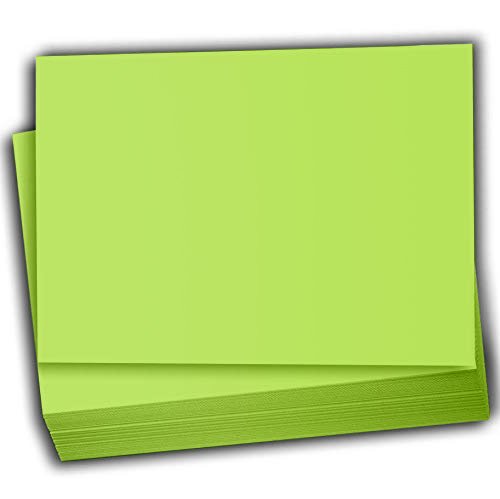 Hamilco Colored Scrapbook Cardstock Paper 5x7 Card Stock Paper 65 lb Cover 100 Pack (Lime Green) - Hamilco.com