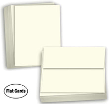 Hamilco Cream Colored Cardstock - Blank Index Flash Note & Post Cards - Greeting Invitations Stationary - Flat 5 1/2 X 8 1/2" Heavy Weight 80 lb Card Stock for Printer (100 pack with envelopes)