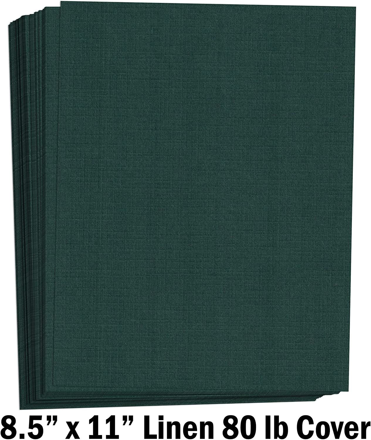 Hamilco Colored Cardstock Scrapbook Paper 8.5x11 Linen Textured Color Card Stock Paper Sacramento Green 80 lb Cover 50 Pack - Hamilco.com