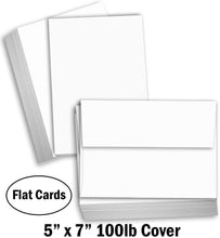 Hamilco White Cardstock Thick Paper - Blank Index Flash Note & Post Cards - Greeting Invitations Stationary - Flat 5 X 7" Heavy Weight 100 lb Card Stock for Printer – 100 Pack