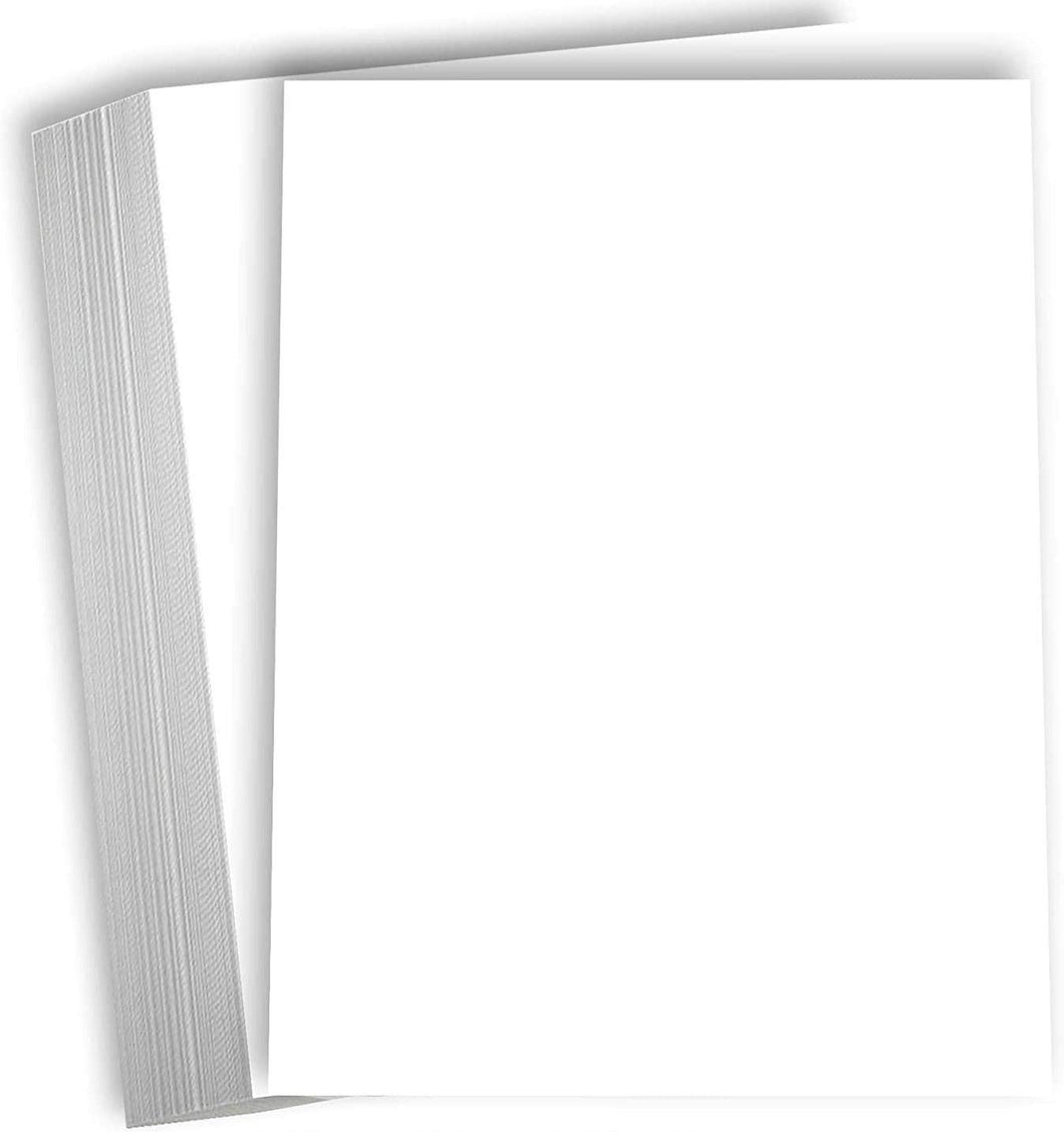 Hamilco White Cardstock Thick Paper - 8 1/2 x 11 Blank Heavy
