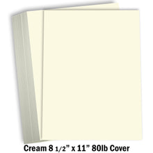 Hamilco Cream Colored Cardstock Thick Paper - 8 1/2 x 11" Heavy Weight 80 lb Cover Card Stock for Printer - 50 Pack