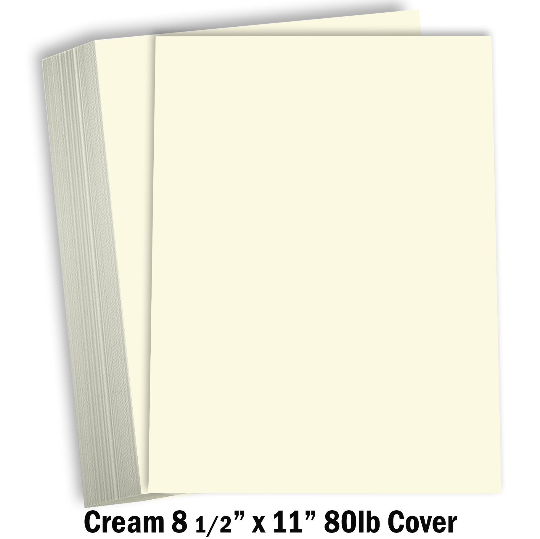 Hamilco Cream Colored Cardstock Thick Paper - 8 1/2 x 11" Heavy Weight 80 lb Cover Card Stock for Printer - 50 Pack - Hamilco.com