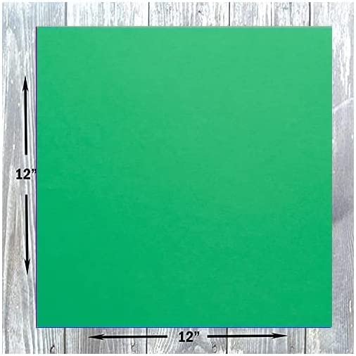 Hamilco Colored Scrapbook Cardstock Paper 12x12 Card Stock Paper 65 lb Cover 25 Pack (Brilliant Green) - Hamilco.com