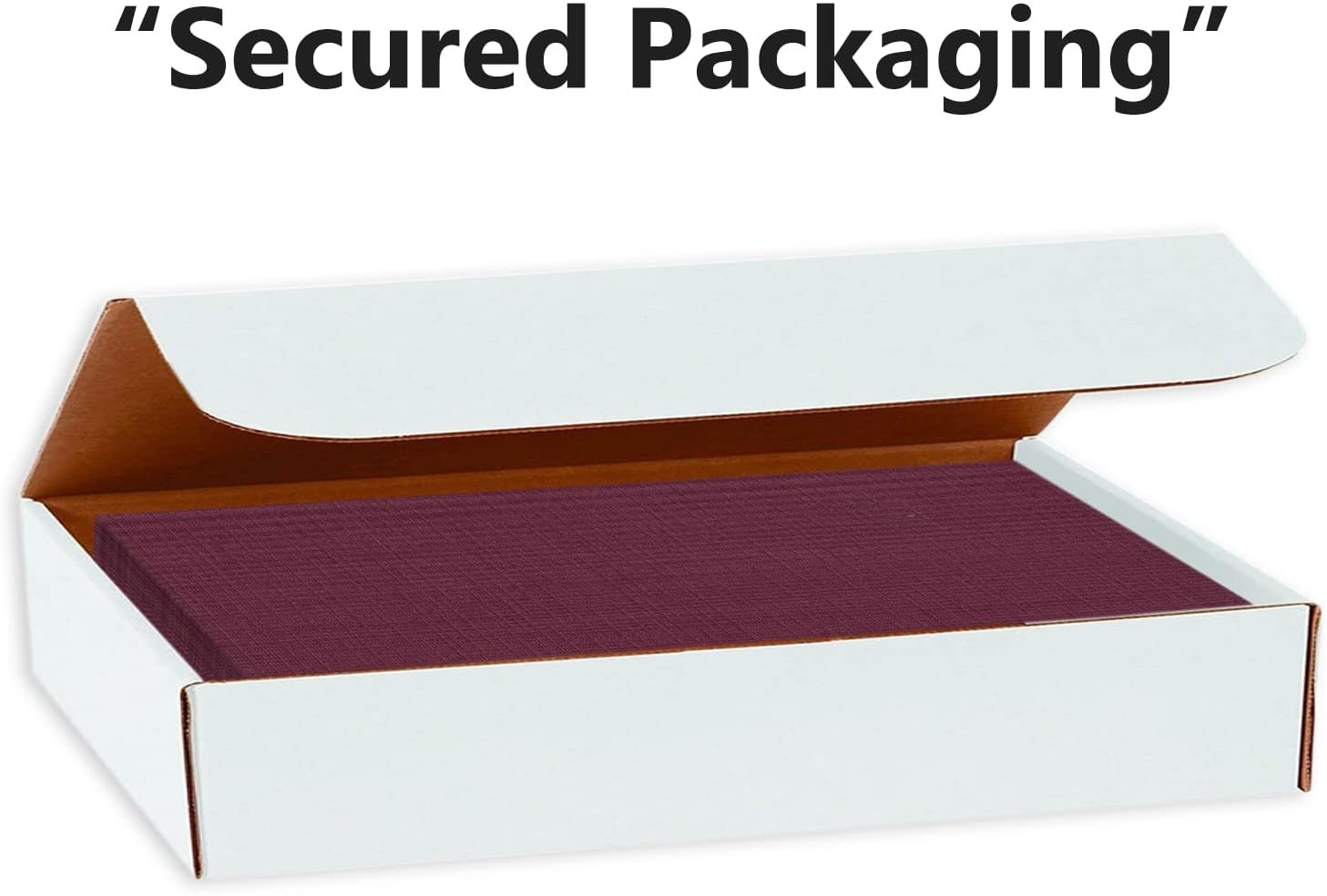 Hamilco Colored Cardstock Paper 8.5x11 Linen Textured Color Card Stock Paper Burgundy Red 80 lb Cover 50 Pack - Hamilco.com