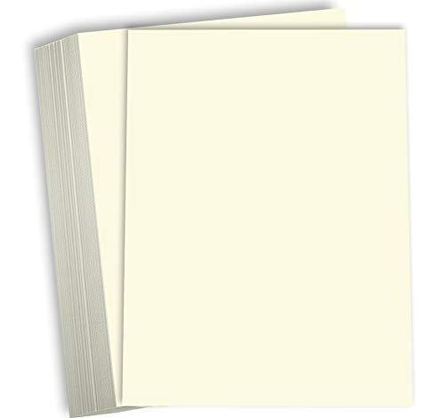 Hamilco Cream Colored Cardstock Thick Paper - 8 1/2 x 11 Heavy Weight –