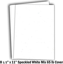 Hamilco Colored Cardstock Scrapbook Paper 8.5" x 11" Speckled White Mix Color Card Stock Paper 50 Pack