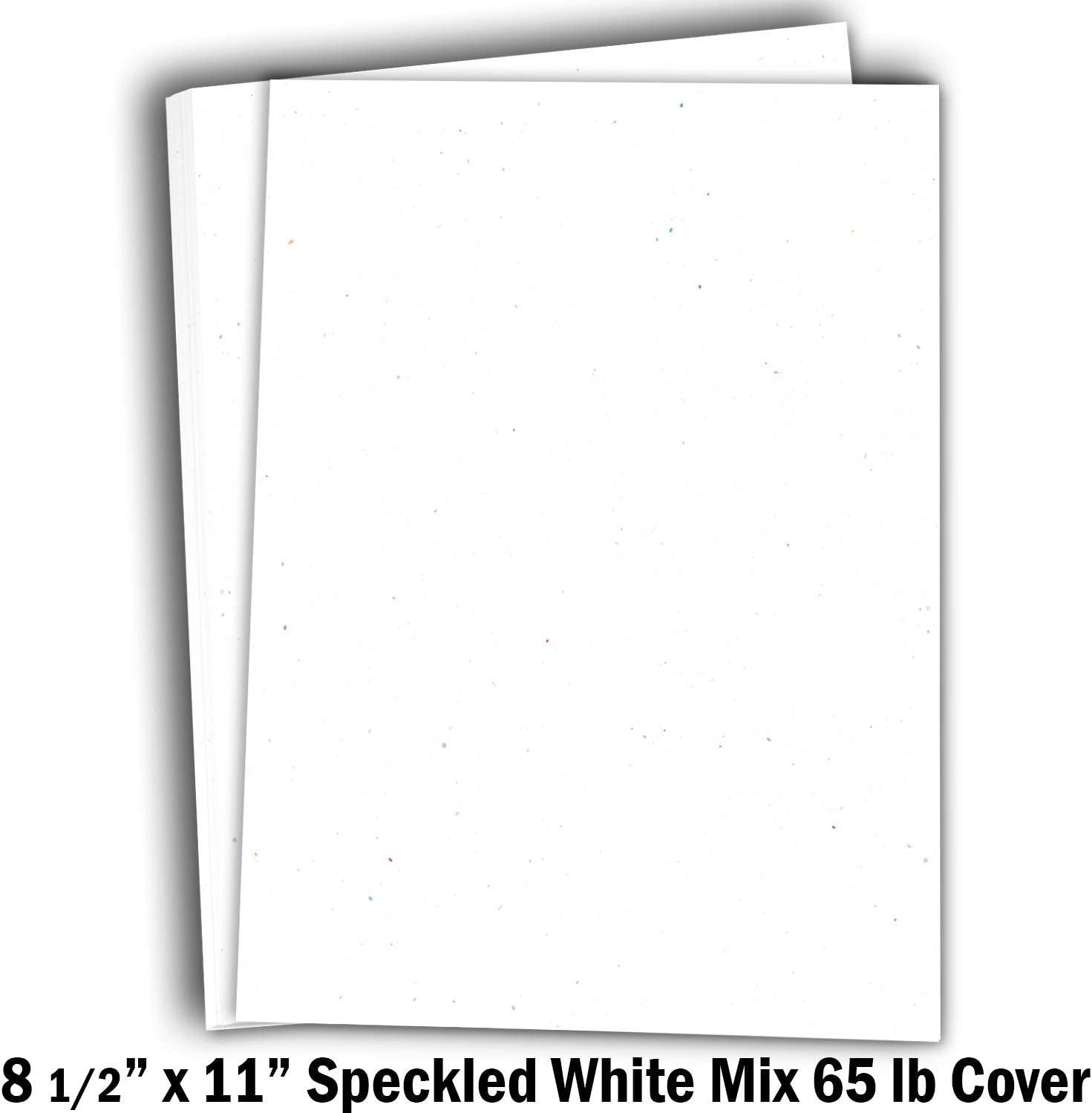 Hamilco Colored Cardstock Scrapbook Paper 8.5" x 11" Speckled White Mix Color Card Stock Paper 50 Pack - Hamilco.com