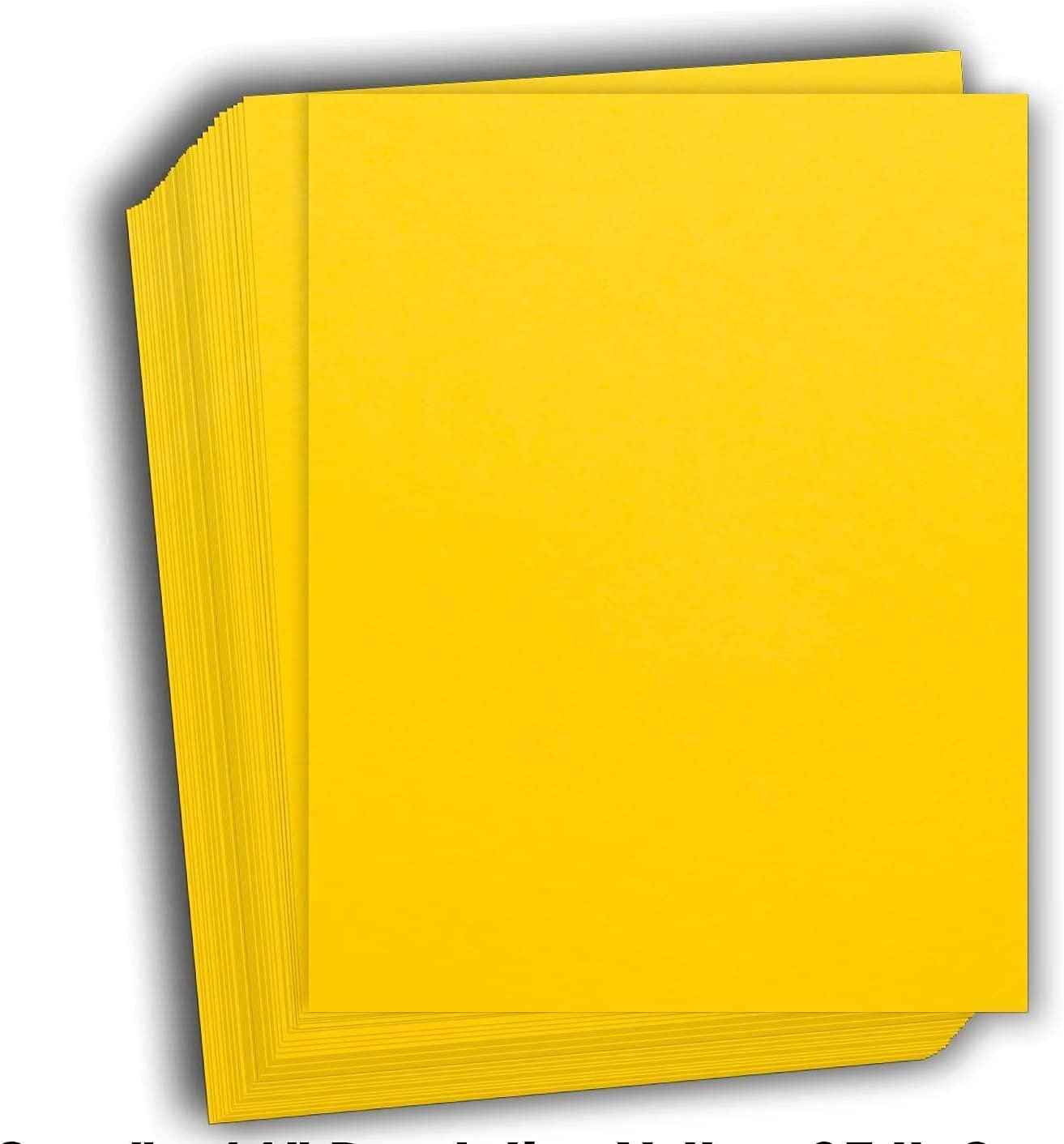 Hamilco Colored Cardstock Scrapbook Paper 11" x 17" Dandelion Yellow Color Card Stock Paper 50 Pack - Hamilco.com