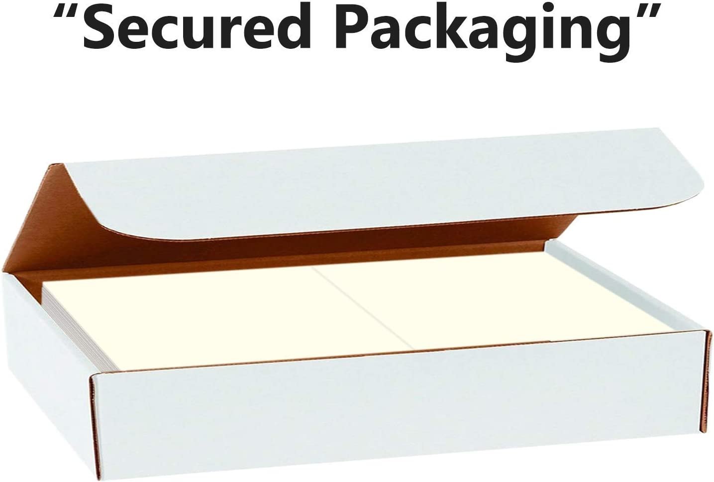 Hamilco Blank Greeting Cards 5x7 Folded Cream Card stock 80 lb Cover 100 Pack - Hamilco.com