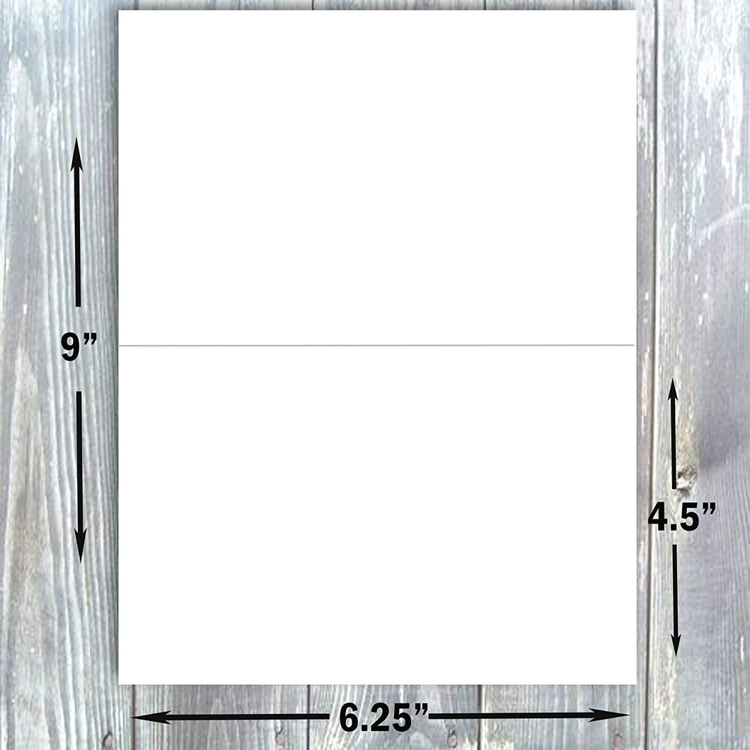 Hamilco White Cardstock Paper Blank Note Cards 4.5 x 6.25 A6