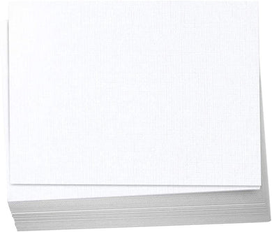 Hamilco White Linen Cardstock Paper Flat 4x6 Blank Index Cards Card Stock 80lb Cover 100 Pack