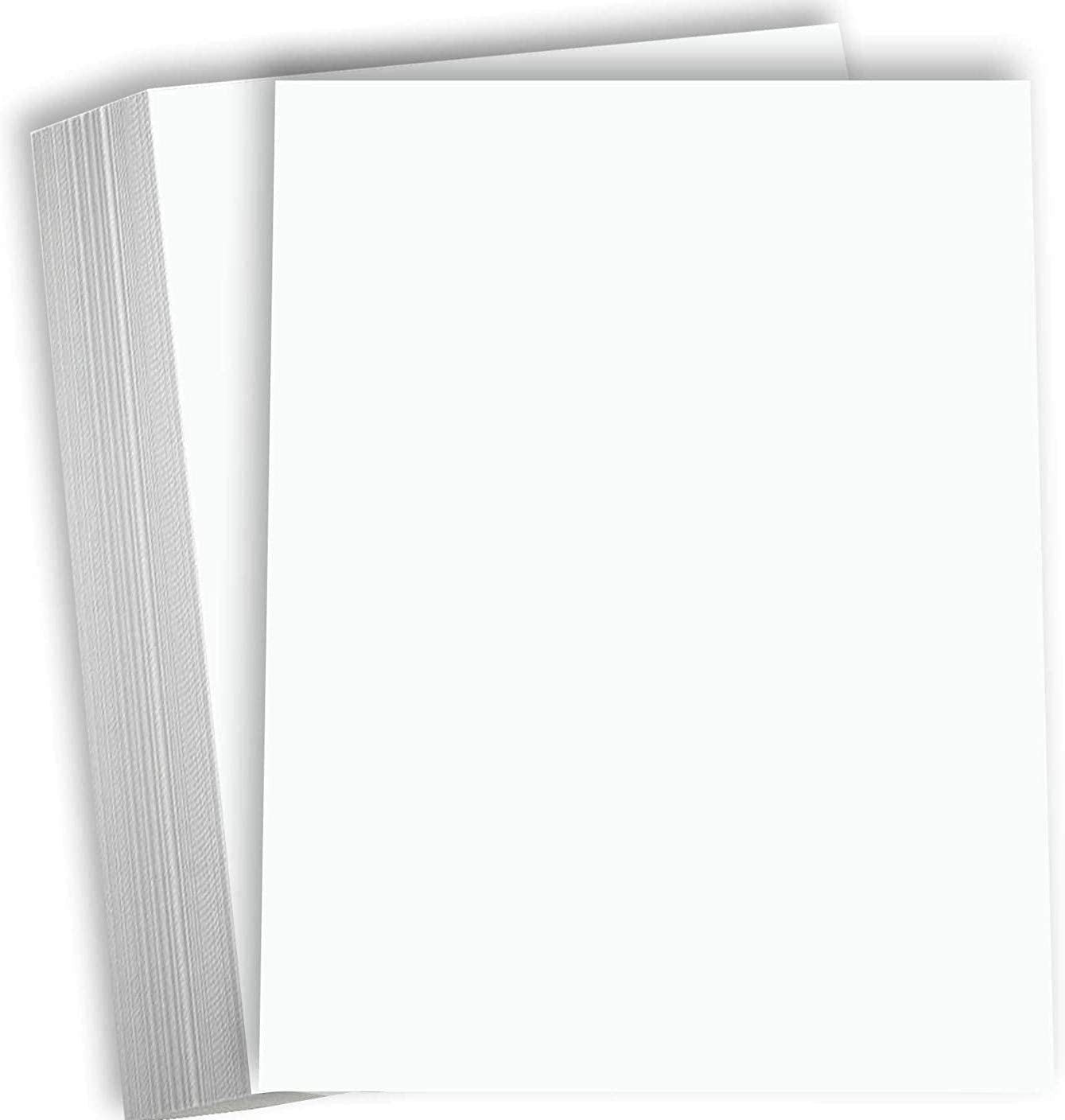 Hamilco White Cardstock Thick Paper - 8 1/2 x 11" Blank Heavy Weight 100 lb Cover Card Stock - for Brochure Award and Stationery Printing 50 Pack - Hamilco.com