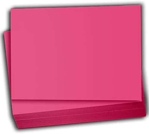 Hamilco Colored Scrapbook Cardstock Paper 4x6 Card Stock Paper 65 lb Cover 100 Pack (Fuchsia Pink) - Hamilco.com