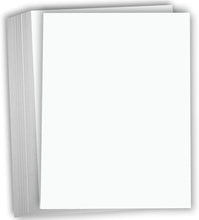 Hamilco White Cardstock Thick Paper - 8 x 10" Blank Heavy Weight 120 lb Cover Card Stock - 50 Pack