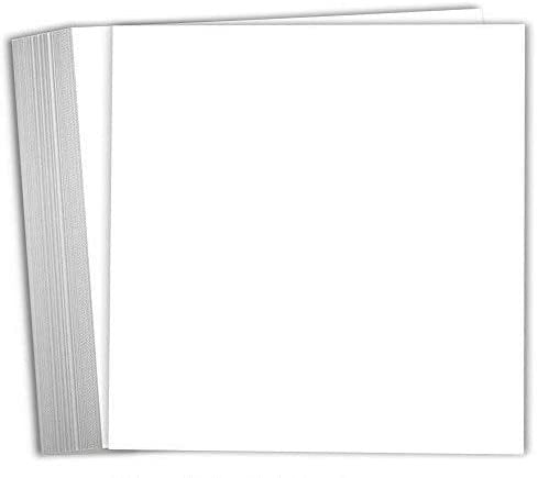 Hamilco 8x8 White Scrapbook Cardstock Paper 80lb Cover Card Stock 100 Pack - Hamilco.com