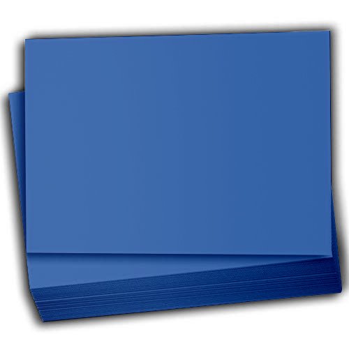 Hamilco Colored Scrapbook Cardstock Paper 5x7 Card Stock Paper 65 lb Cover 100 Pack (Cobalt Blue) - Hamilco.com