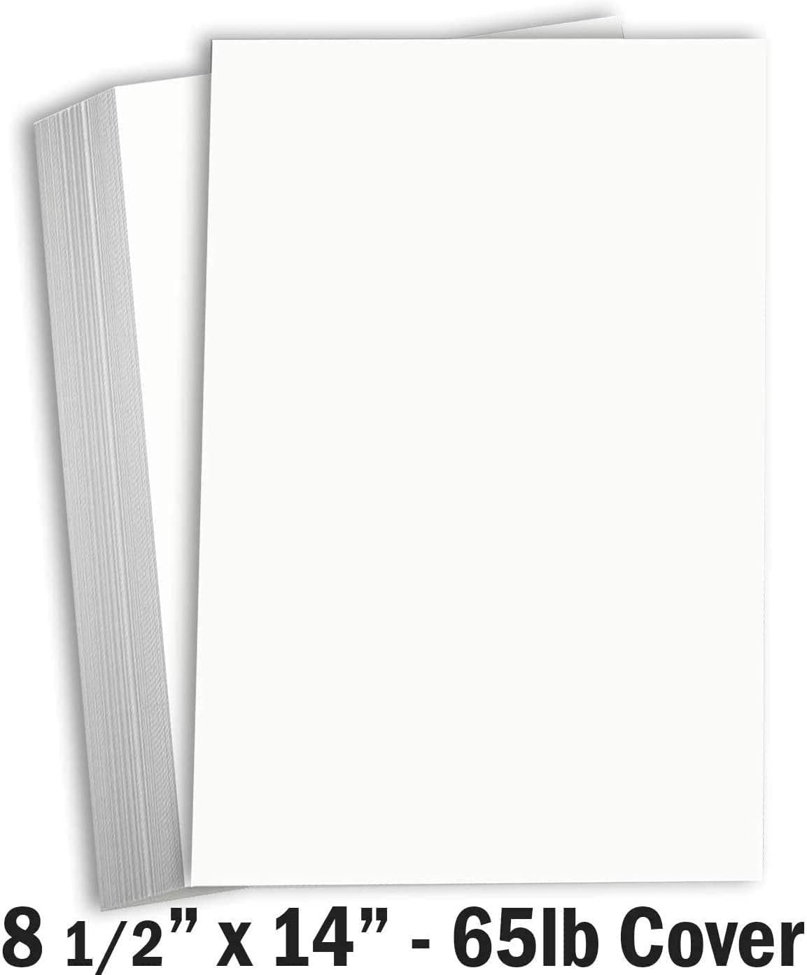 Hamilco White Legal Cardstock Paper 8 1/2" x 14" Card Stock 65lb Cover 25 Pack - Hamilco.com