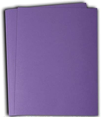 Hamilco Colored Cardstock Scrapbook Paper 8.5 x 11 Soft Purple Color –