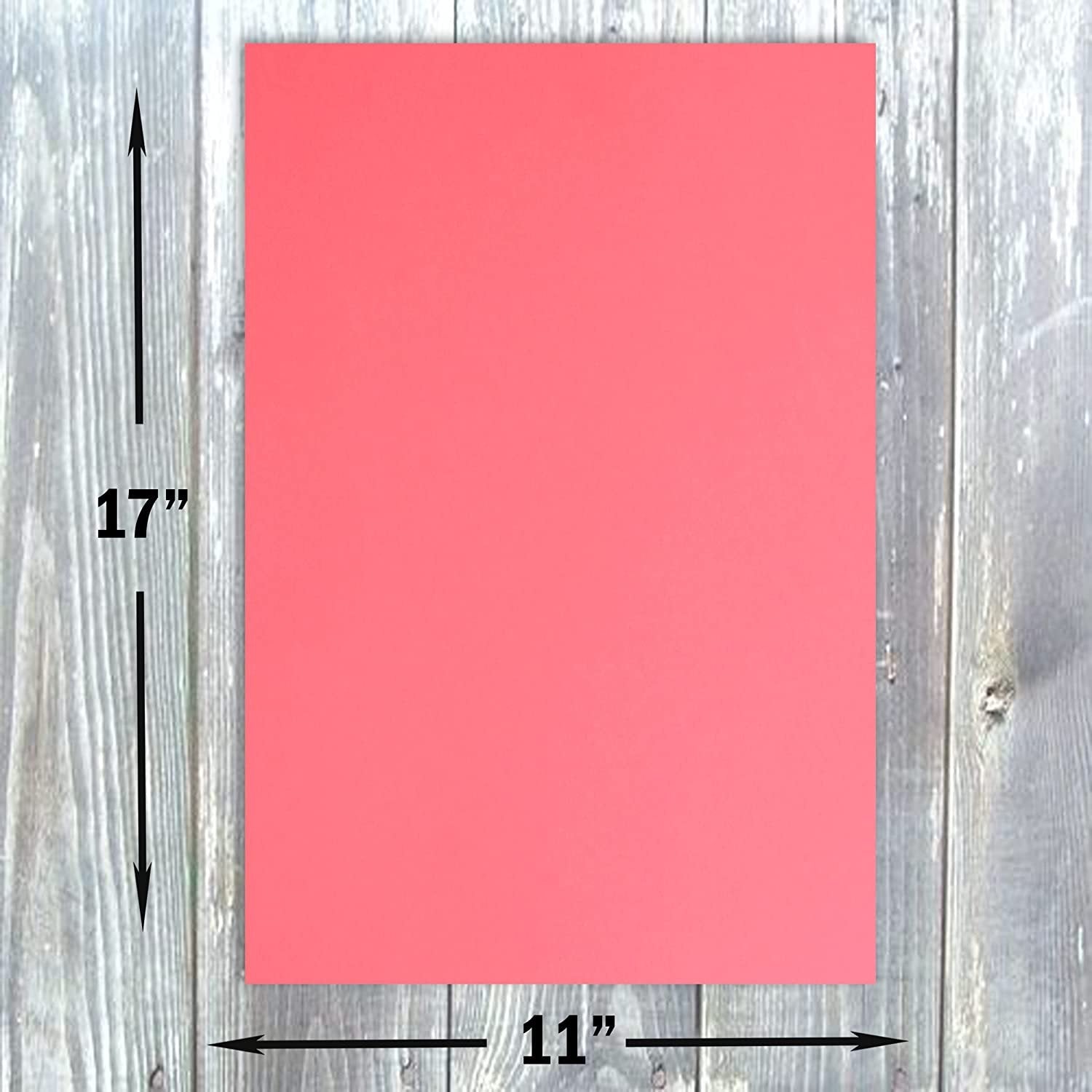 Hamilco Colored Cardstock Paper 11" x 17" Taffy Pink Color Card Stock Paper 50 Pack - Hamilco.com