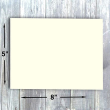 Hamilco Blank Index Cards 5 x 8 Card Stock 100lb Cover Cream Cardstock Paper - 100 Pack