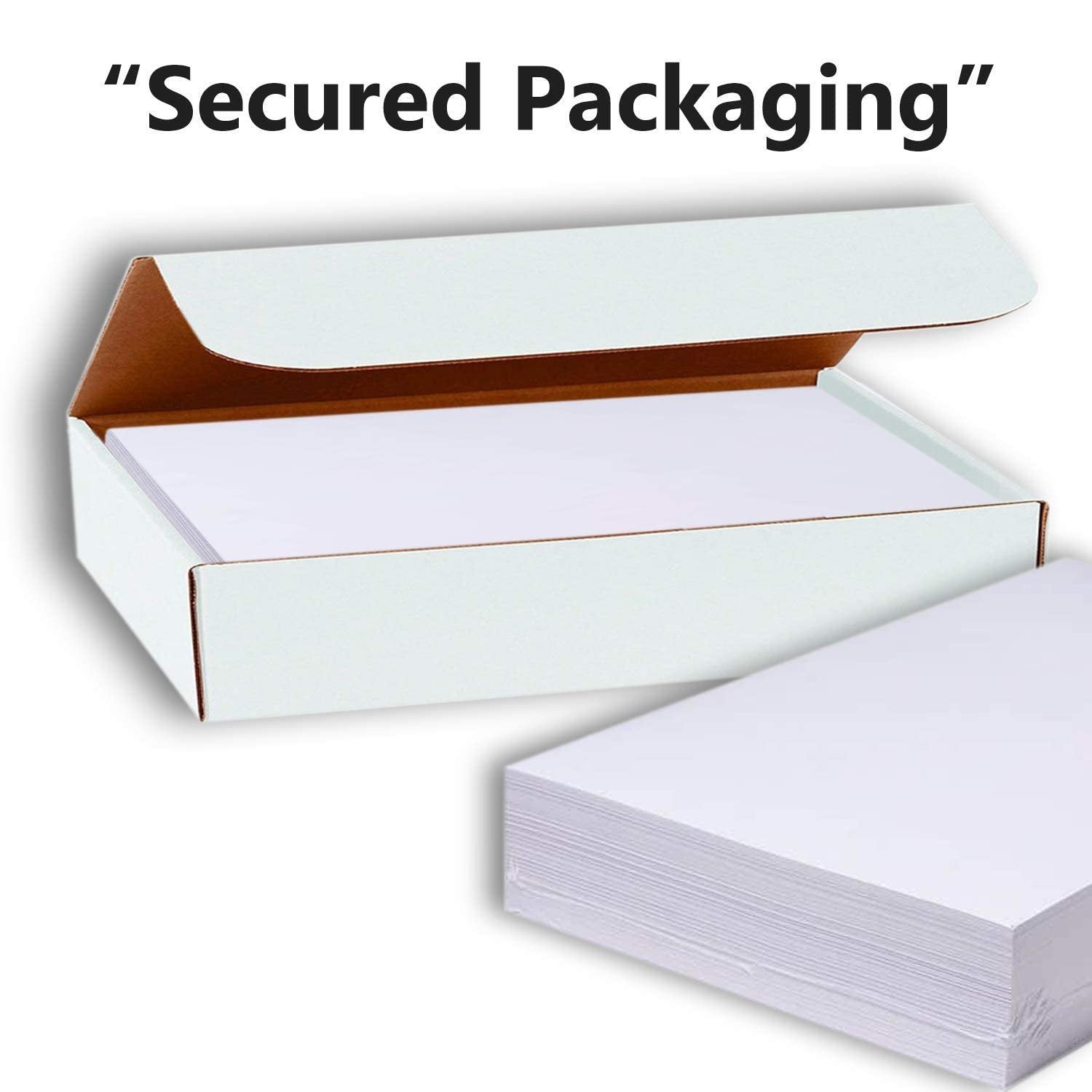 Hamilco Blank Index Cards 5 x 8 Card Stock 100lb Cover White Cardstock Paper - 100 Pack