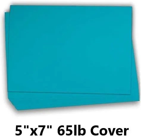 Hamilco Colored Scrapbook Cardstock Paper 5x7 Card Stock Paper 65 lb Cover 100 Pack (Coral Teal) - Hamilco.com