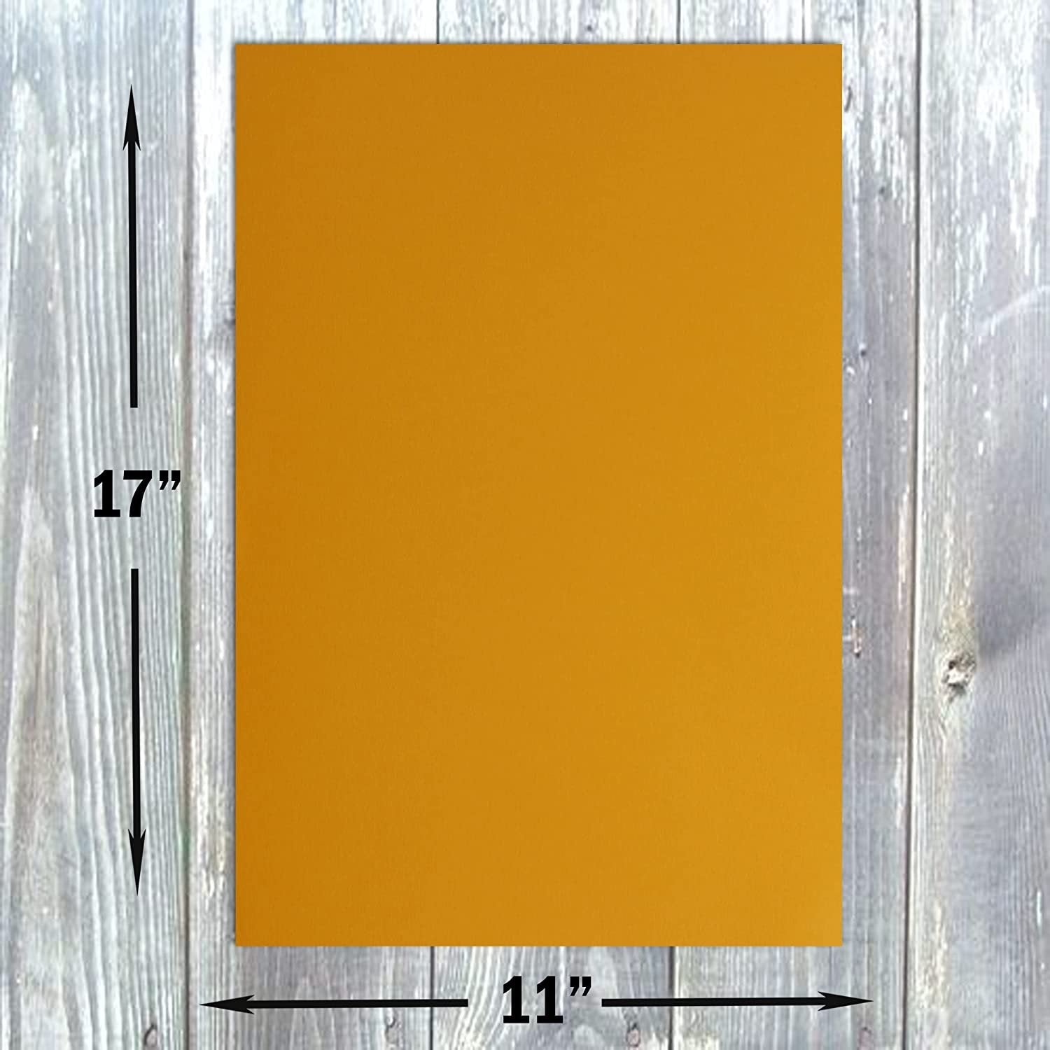 Hamilco Colored Cardstock Paper 11x17" Sun Gold Color Card Stock Paper 50 Pack - Hamilco.com