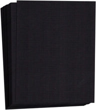 Hamilco Colored Cardstock Scrapbook Paper 8.5x11 Linen Textured Color Card Stock Paper Black 80 lb Cover 50 Pack