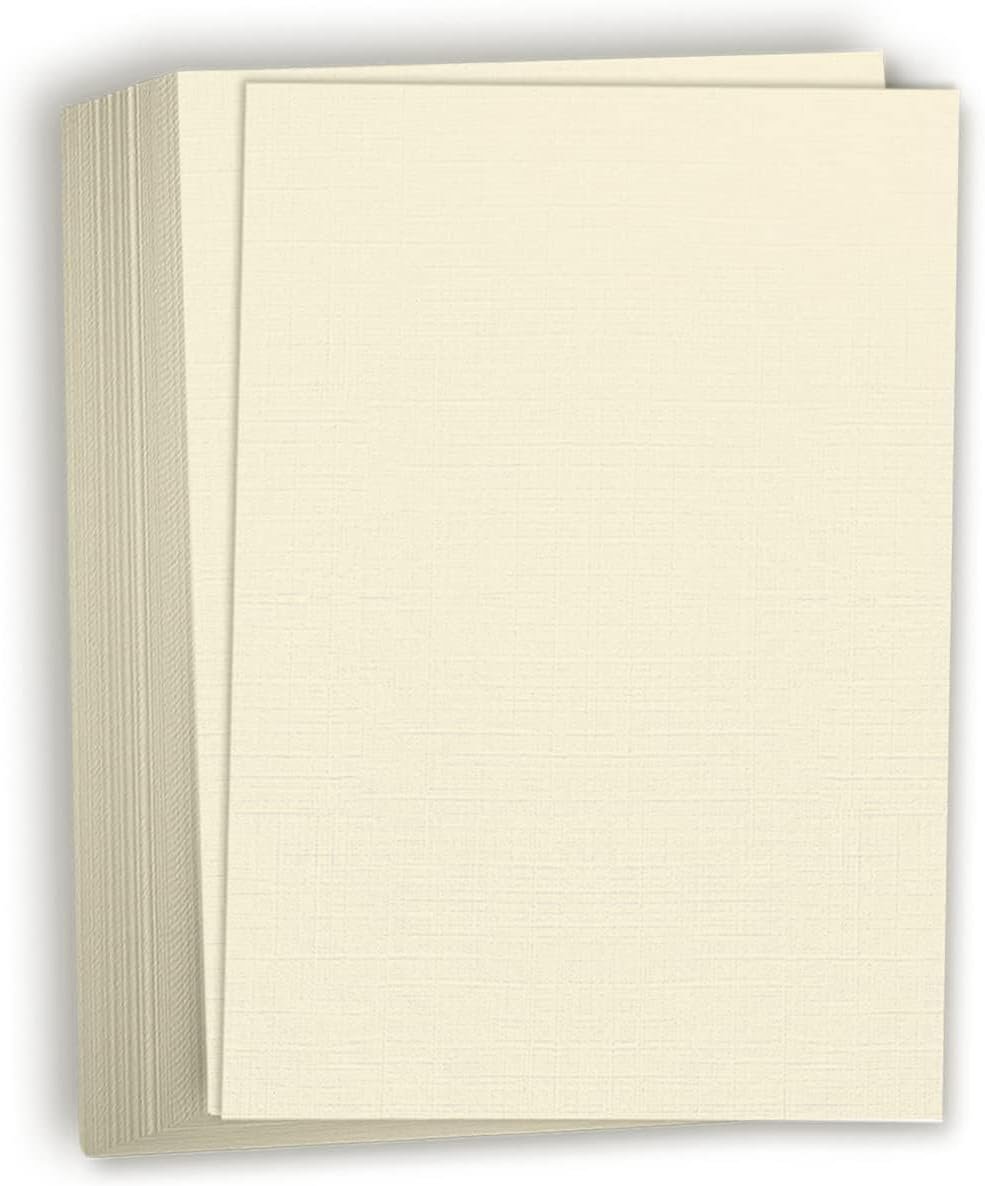 Hamilco Ivory Linen Textured Cardstock Thick Paper - 11 x 17